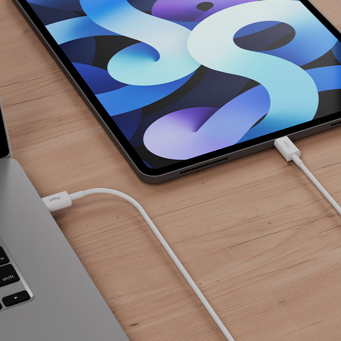 Câble de Données et de Charge USB-C - USB-C Allity. AUC-03, 100W, 1m, Blanc