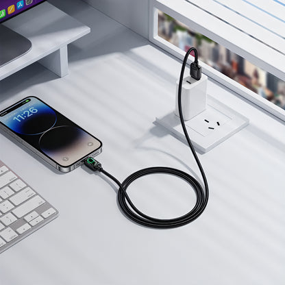 Câble de données et de charge USB-A - Lightning HOCO U146, 12W, 1.2m, Noir