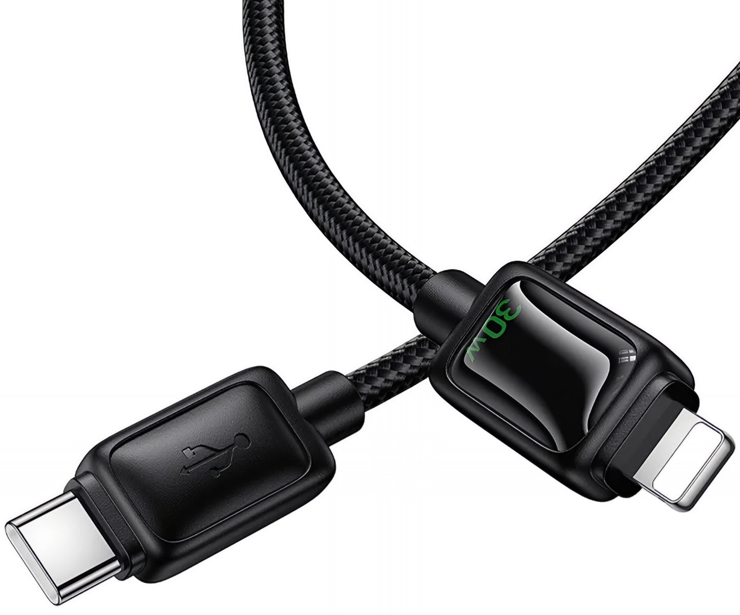 Câble de données et de charge USB-C - Lightning HOCO U146, 30W, 1.2m, Noir