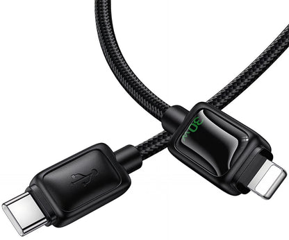 Câble de données et de charge USB-C - Lightning HOCO U146, 30W, 1.2m, Noir