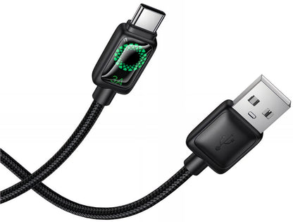 Câble de Données et de Charge USB-A - USB-C HOCO U146, 36W, 1.2m, Noir