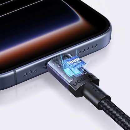 Câble de Données et de Charge USB-C - USB-C UGREEN, 100W, 2m, Noir