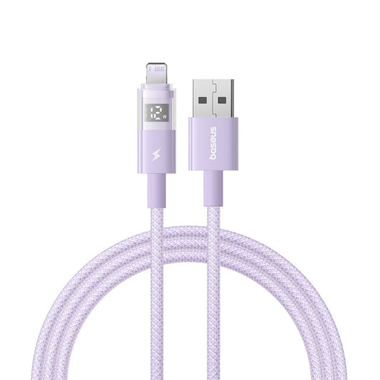 Câble de Données et de Charge USB-A - Lightning Baseus Display 2, 12W, 1m, Mauve P10382700511-00
