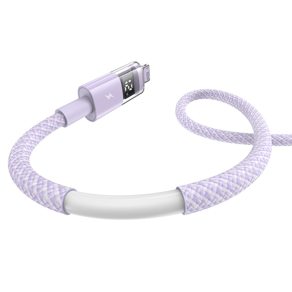 Câble de Données et de Charge USB-A - Lightning Baseus Display 2, 12W, 1m, Mauve P10382700511-00