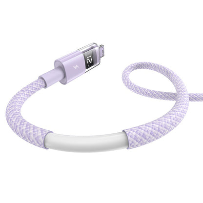 Câble de Données et de Charge USB-A - Lightning Baseus Display 2, 12W, 2m, Mauve P10382700511-01