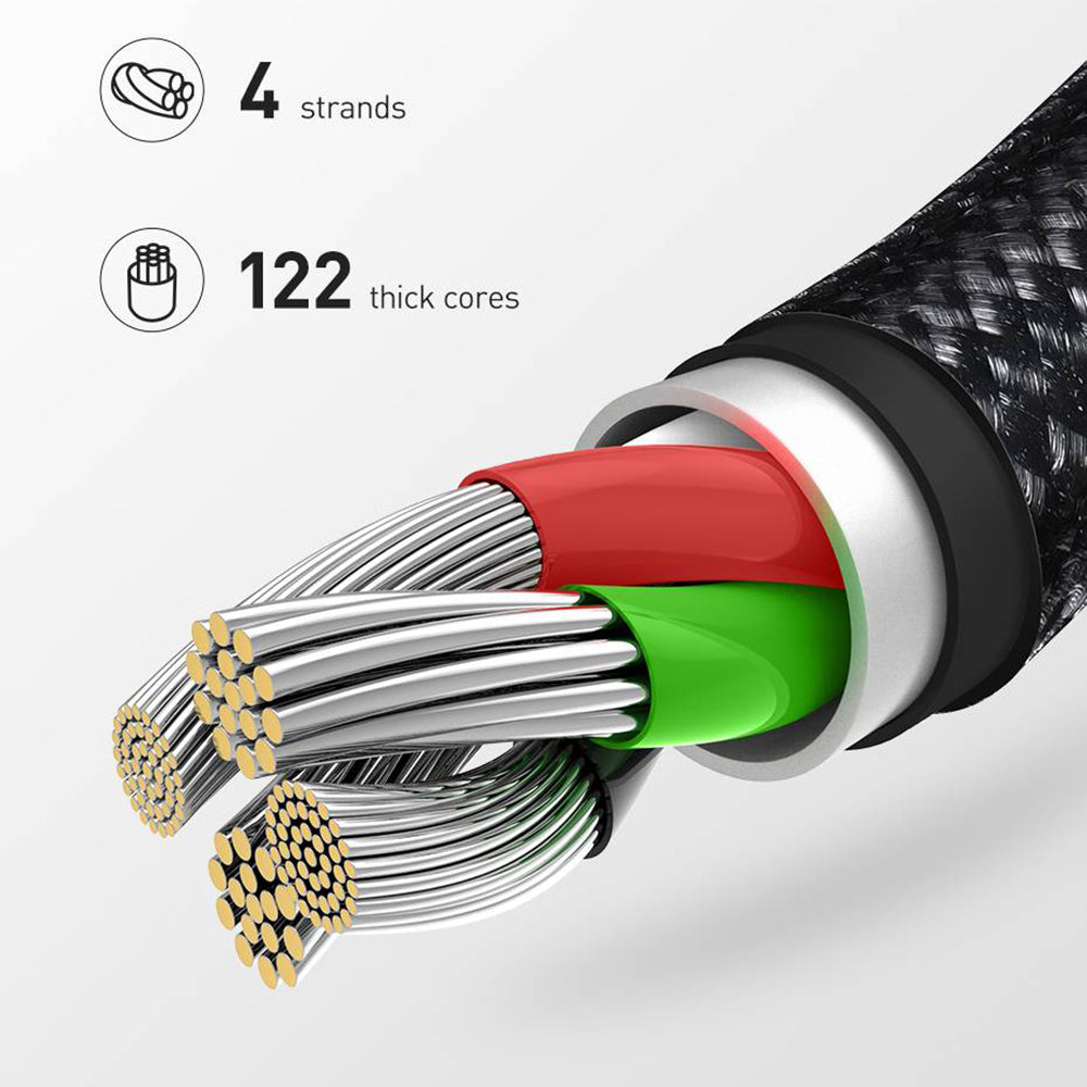 Câble de Données et de Charge USB-A - Lightning ColorWay CW-CBUL004, 18W, 1m, Vert