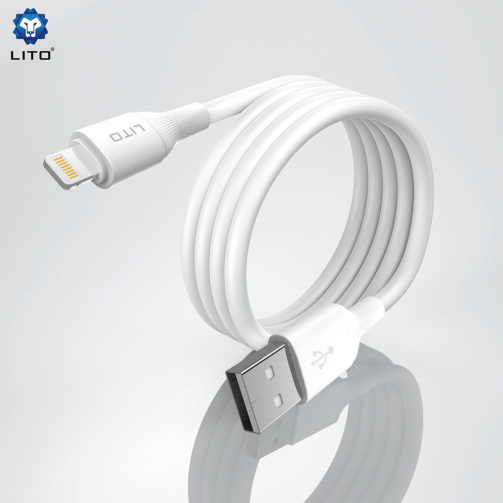 Câble de Données et de Charge USB-A - microUSB Lito LD06V, 18W, 1m, Blanc