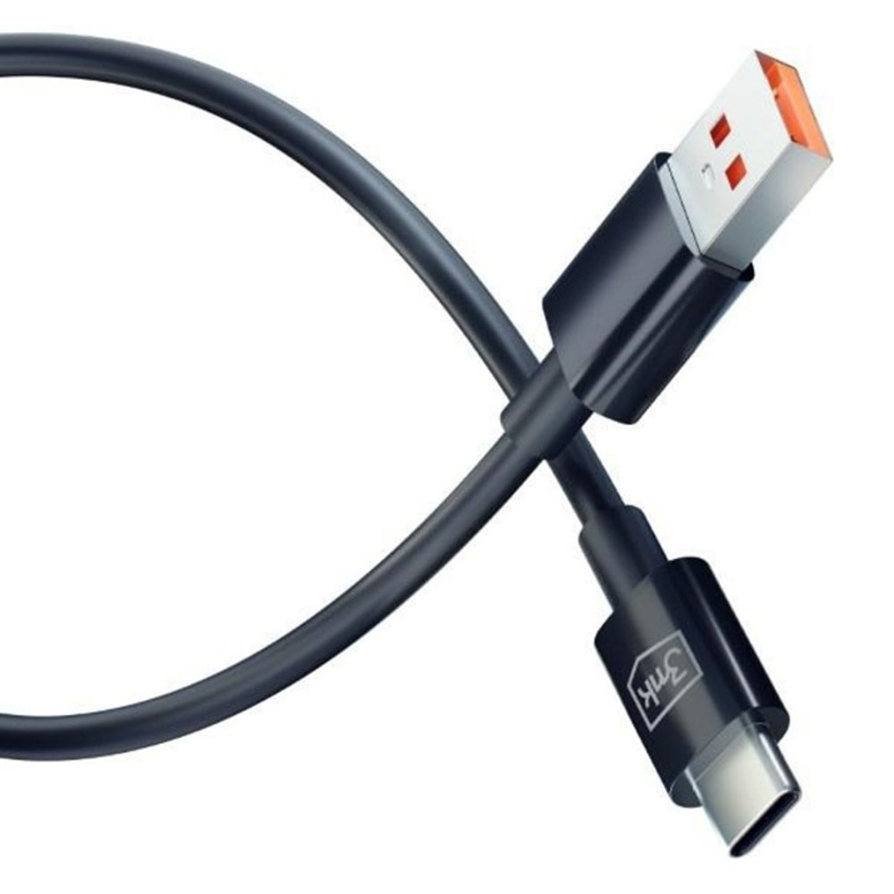 Câble de Données et de Charge USB-A - USB-C 3MK Hyper, 18W, 1.2m, Noir
