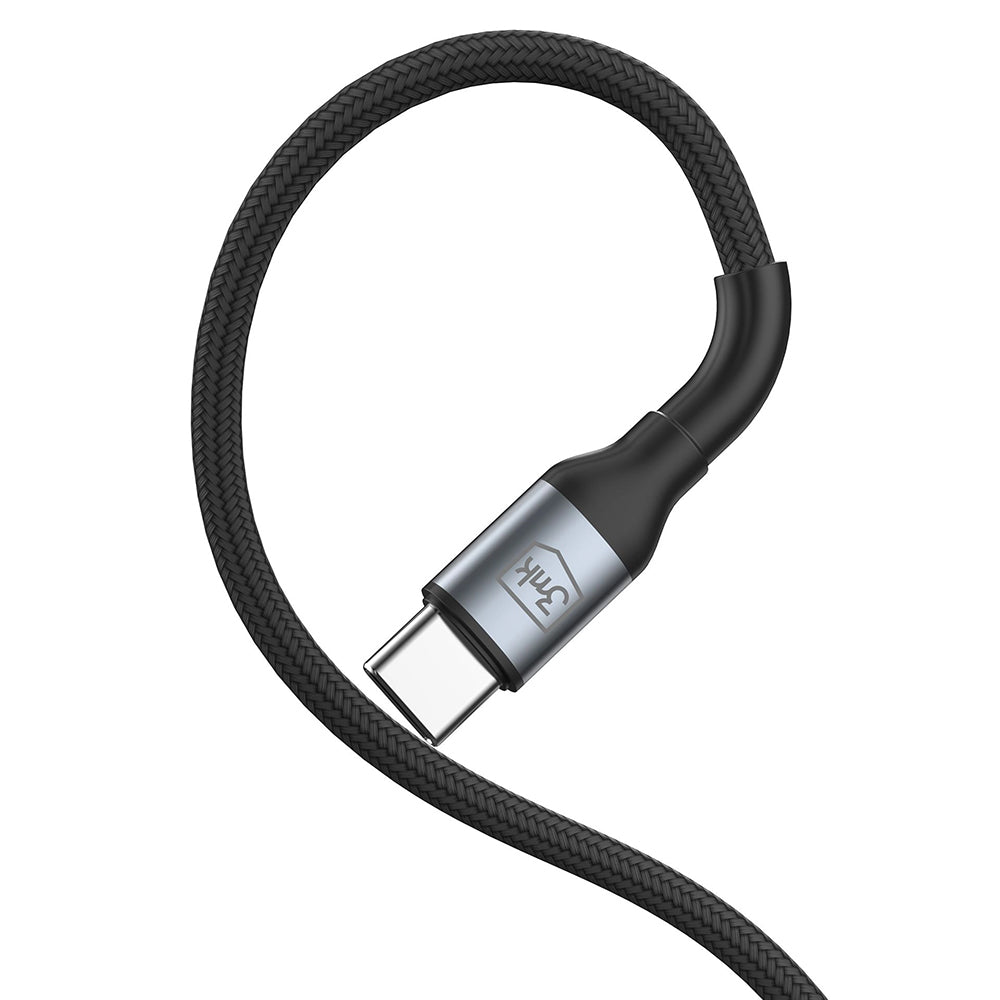 USB-A to USB-C Data and Charging Cable 3MK Hyper N, 18W, 1m, Black