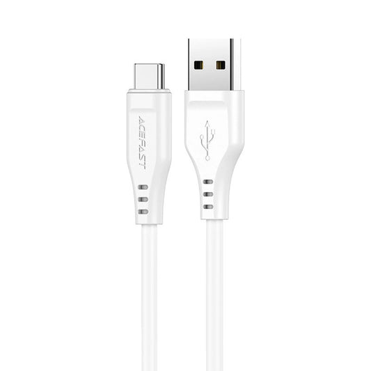 Câble de Données et de Charge USB-A - USB-C Acefast C3-03, 60W, 1.2m, Blanc