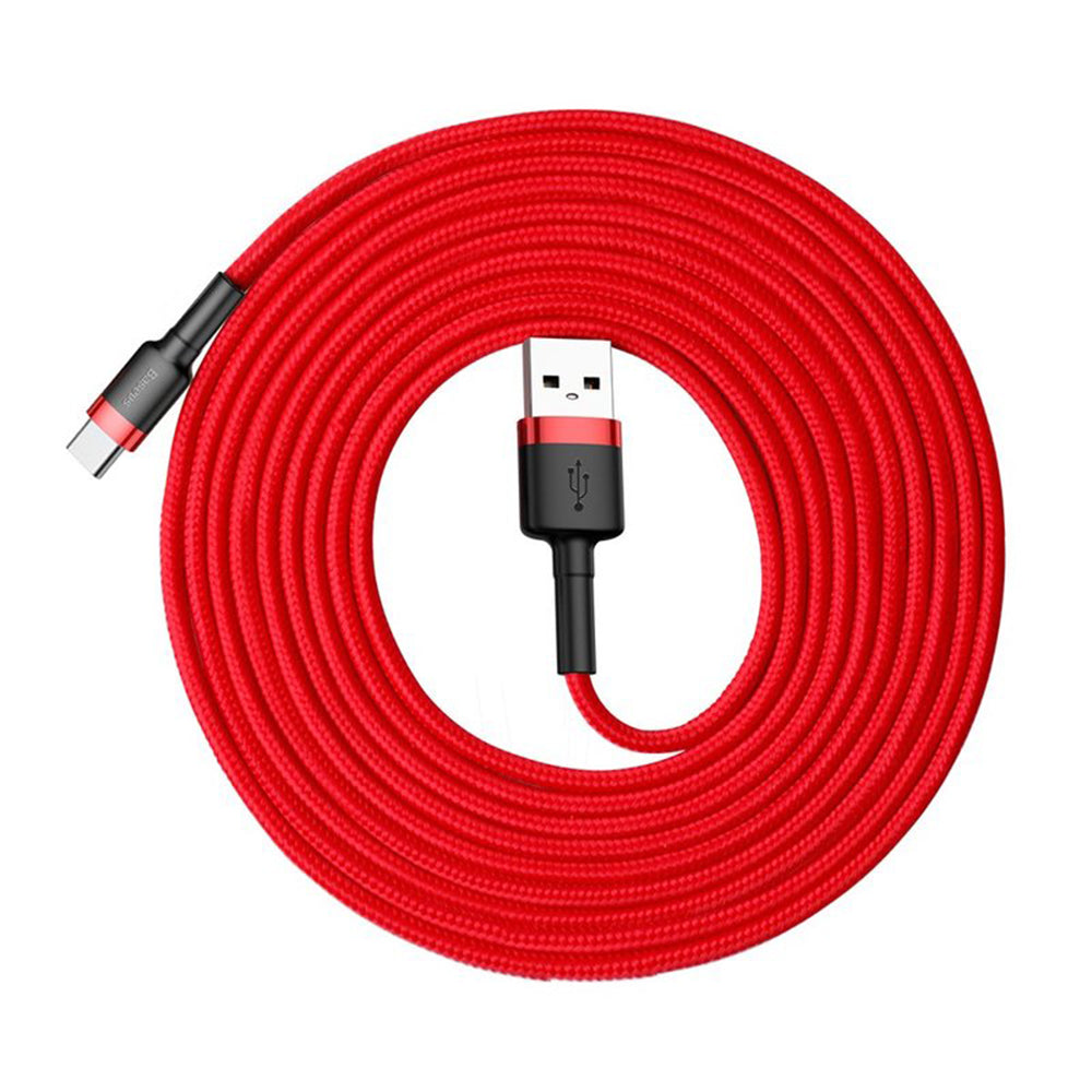 Câble de Données et de Charge USB-A - USB-C Baseus Cafule, 18W, 3m, Rouge CATKLF-U09