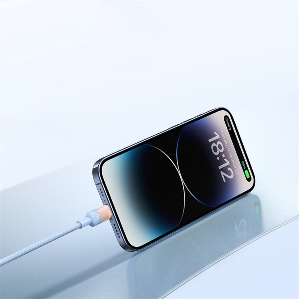 Câble de Données et de Charge USB-A - USB-C Baseus Discolor, 100W, 1m, Argenté E0420803