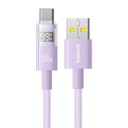 Câble de Données et de Charge USB-A - USB-C Baseus Display 2, 100W, 1m, Mauve P10382701511-00