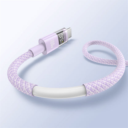 Câble de Données et de Charge USB-A - USB-C Baseus Display 2, 100W, 1m, Mauve P10382701511-00