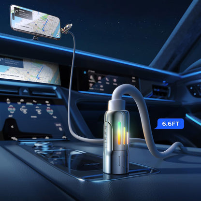 Câble de Données et de Charge USB-A / USB-C - Lightning / USB-C Lisen 4en1, 240W, 2m, Gris YL0124110002