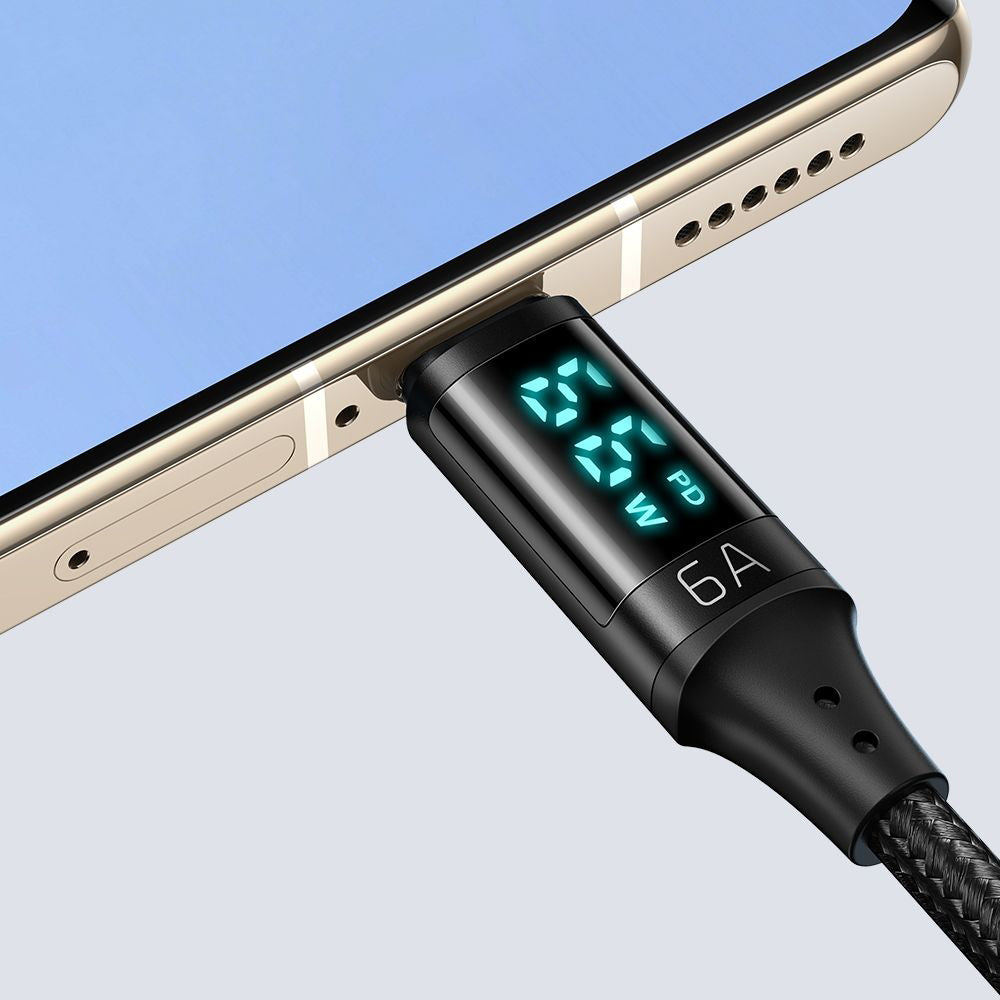Câble de Données et de Charge USB-A - USB-C McDodo CA-1080 Display, 66W, 1.2m, Noir