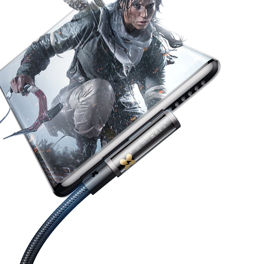 Câble de Données et de Charge USB-A - USB-C McDodo CA-3380 Angled, 100W, 1.2m, Noir