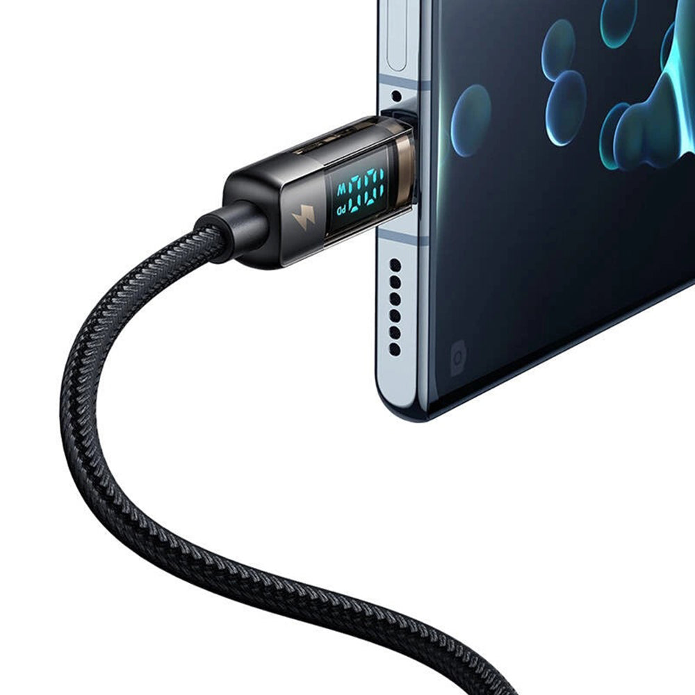 Câble de Données et de Charge USB-A - USB-C McDodo CA-3630 Affichage Auto Power Off, 66W, 1.2m, Noir