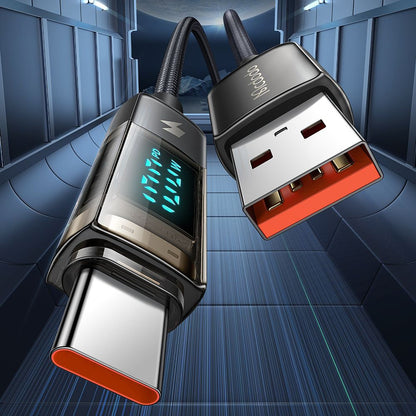 Câble de Données et de Charge USB-A - USB-C McDodo CA-3630 Affichage Auto Power Off, 66W, 1.2m, Noir