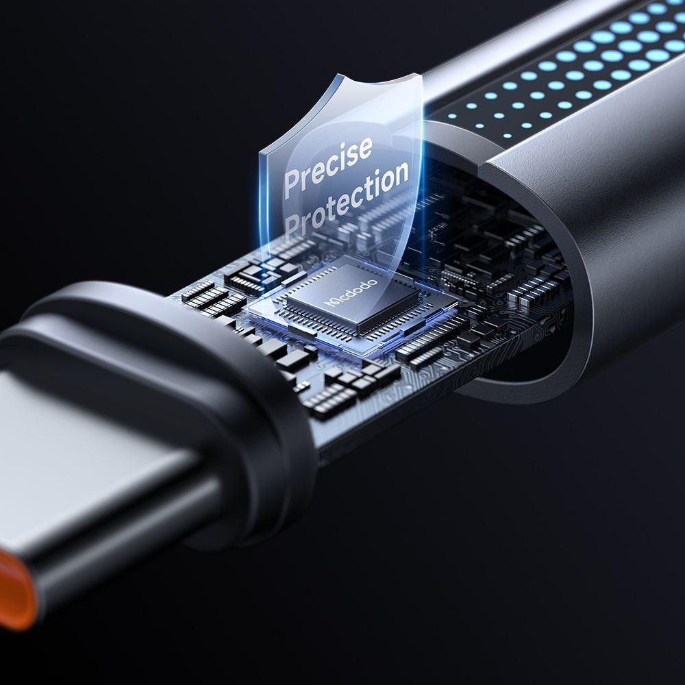 Câble de Données et de Charge USB-A - USB-C McDodo CA-5180, 100W, 1.2m, Noir