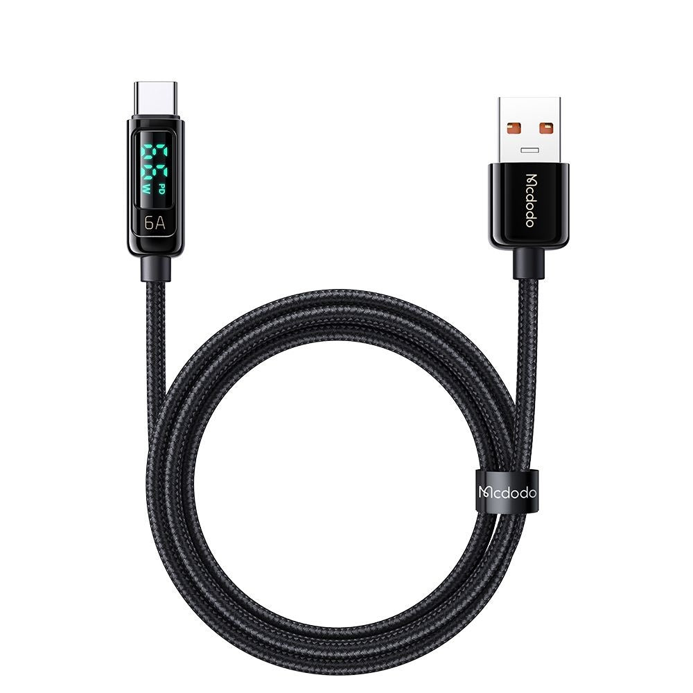 Câble de Données et de Charge USB-A - USB-C McDodo CA-8690 Display, 66W, 1.2m, Noir