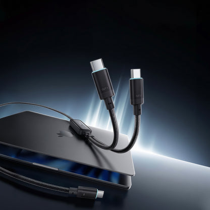 Câble de données et de charge USB-C - 2 x USB-C Cuktech C2C615, 140W, 1,5m, Noir CKC2C615GLBK
