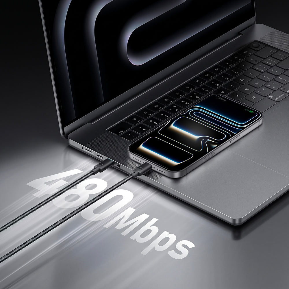 Câble de données et de charge USB-C - 2 x USB-C Cuktech C2C615, 140W, 1,5m, Noir CKC2C615GLBK