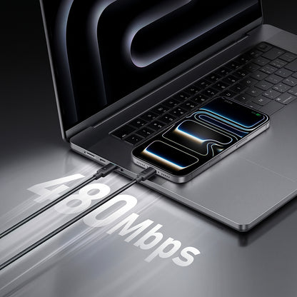 Câble de données et de charge USB-C - 2 x USB-C Cuktech C2C615, 140W, 1,5m, Noir CKC2C615GLBK