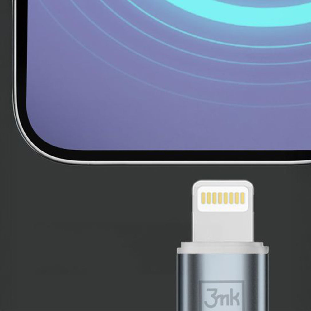 Câble de données et de charge USB-C - Lightning 3MK Hyper N, 27W, 2m, Blanc