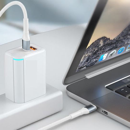 Câble de données et de charge USB-C - Lightning 3MK Hyper N, 27W, 2m, Blanc