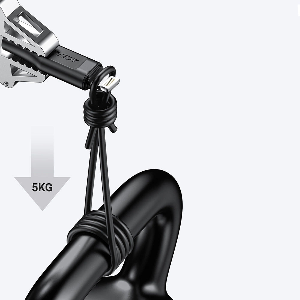 Câble de Données et de Charge USB-C - Lightning Acefast C3-01, 30W, 1.2m, Noir