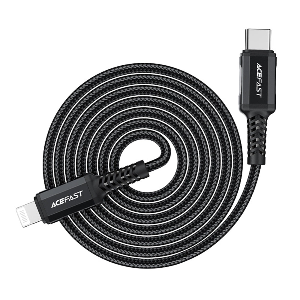 USB-C to Lightning Data and Charging Cable Acefast C4-01, 30W, 1.8m, Black