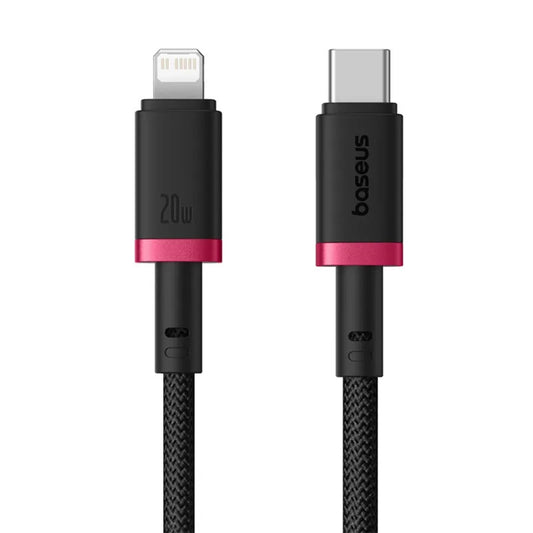Câble de Données et de Charge USB-C - Lightning Baseus Dura Series, 20W, 2m, Rouge Noir E0420802