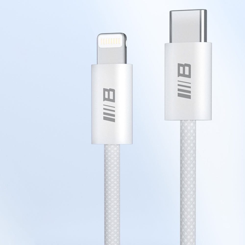 Câble de Données et de Charge USB-C - Lightning Blueo, 20W, 2m, Blanc