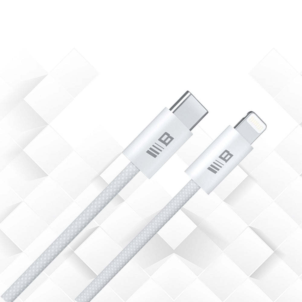 Câble de Données et de Charge USB-C - Lightning Blueo, 20W, 2m, Blanc