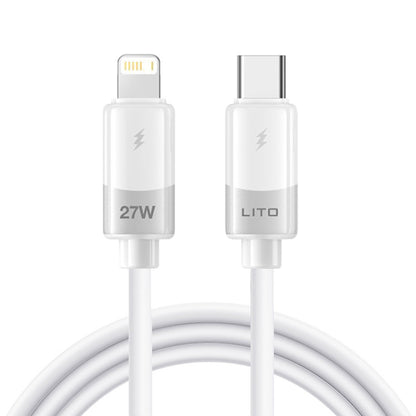 Câble de Données et de Charge USB-C - Lightning Lito LD07, 27W, 1m, Blanc