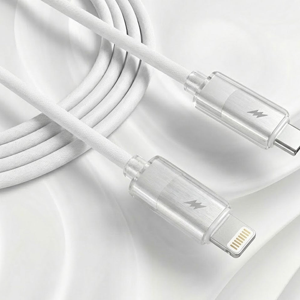 Câble de Données et de Charge USB-C - Lightning Lito LD07, 27W, 1m, Blanc