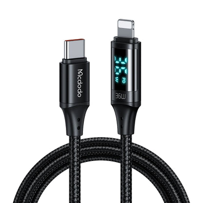 USB-C to Lightning McDodo CA-1030 Data and Charging Cable, 36W, 1.2m, Black