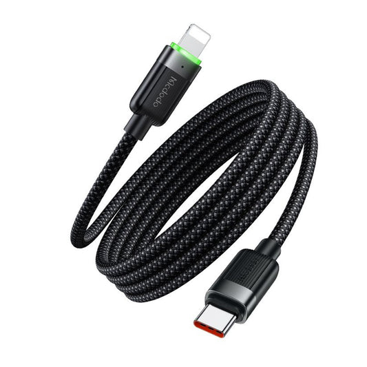 USB-C to Lightning McDodo CA-2010 Self Winding Data and Charging Cable, 36W, 1.2m, Black