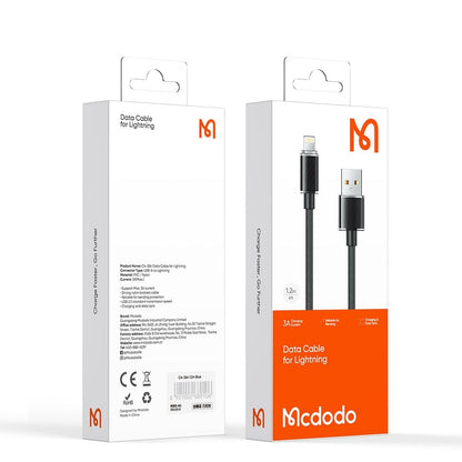 Câble de Données et de Charge USB-C - Lightning McDodo CA-3640, 18W, 1.2m, Noir