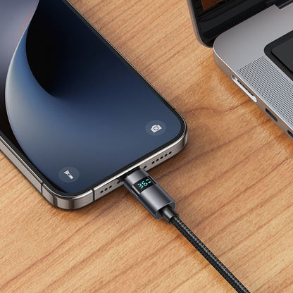 Câble de Données et de Charge USB-C - Lightning McDodo CA-6570 Display, 36W, 1.2m, Noir