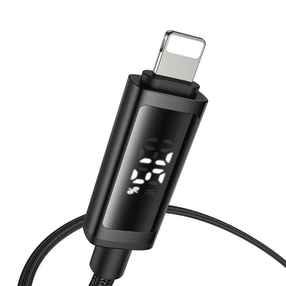 Câble de Données et de Charge USB-C - Lightning McDodo CA-7990 Display, 36W, 1.2m, Noir