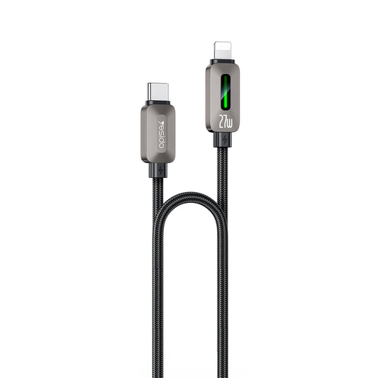 Câble de données et de charge USB-C - Lightning Yesido CA199, 27W, 1,2m, Noir