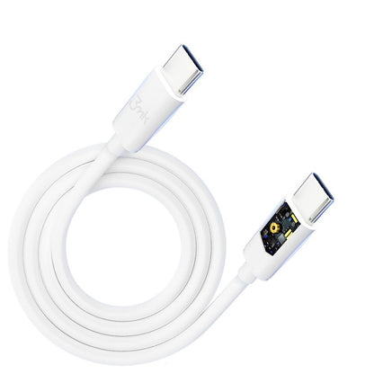 Câble de données et de charge USB-C - USB-C 3MK Hyper, 100W, 2m, Blanc