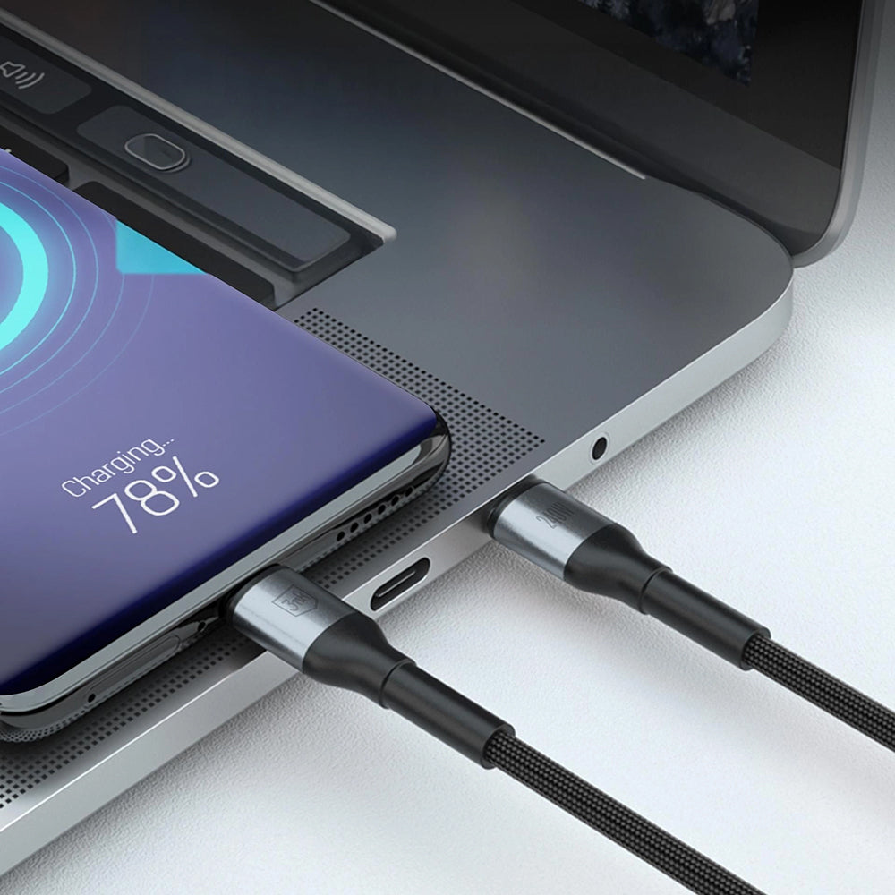 Câble de Données et de Charge USB-C - USB-C 3MK Hyper, 240W, 2m, Noir