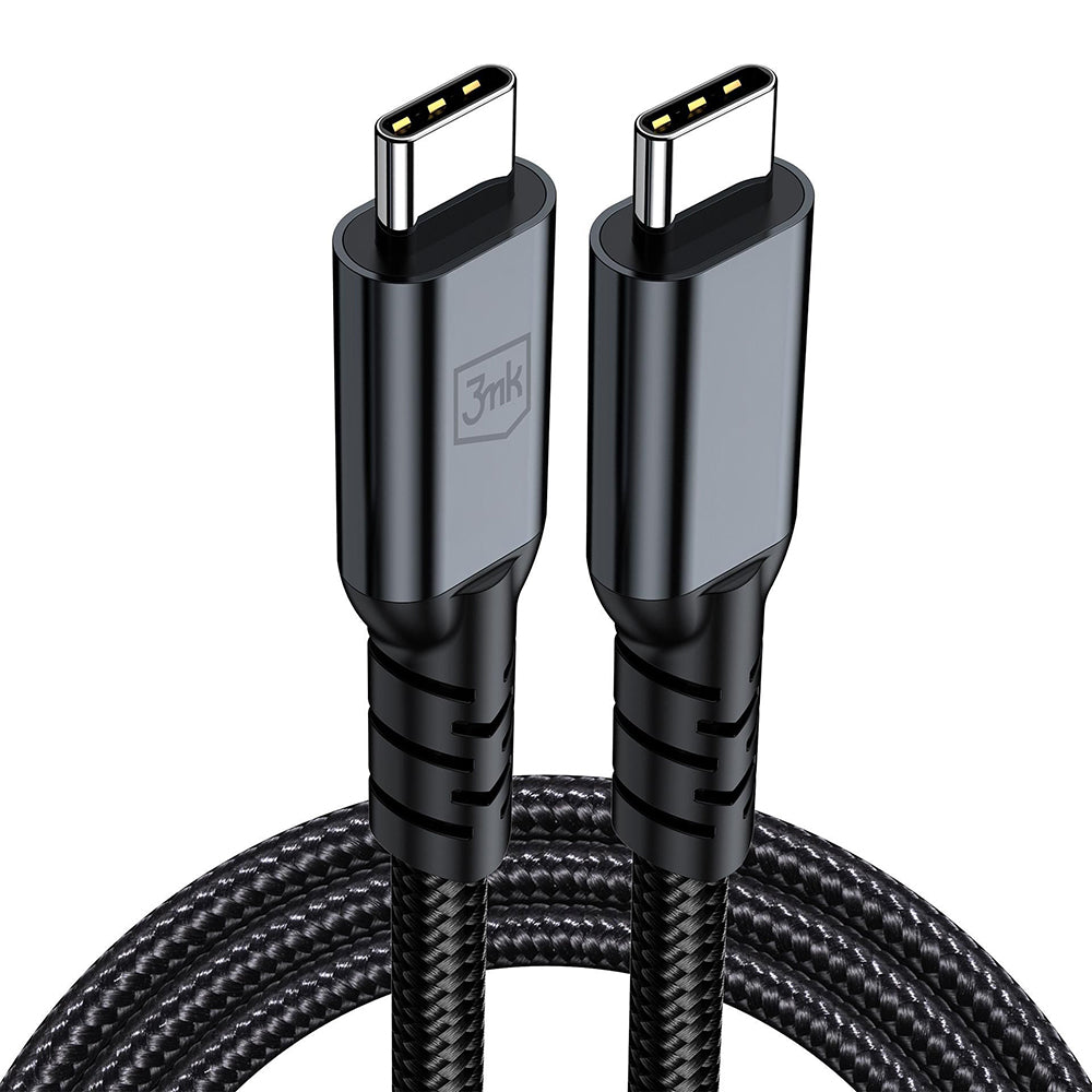 Câble de données et de charge USB-C - USB-C 3MK Hyper N Thunderbolt 4, 240W, 2m, Noir