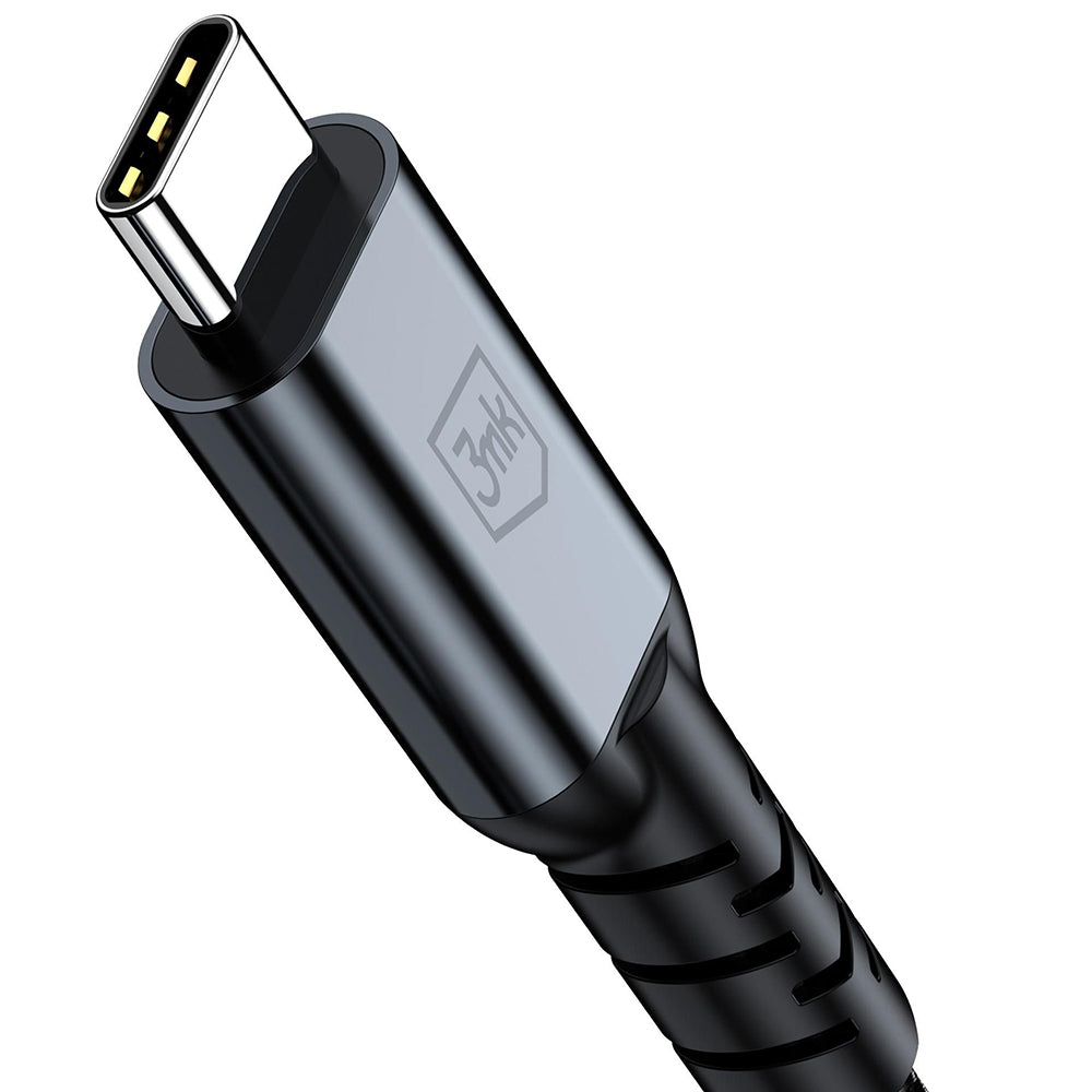 Câble de données et de charge USB-C - USB-C 3MK Hyper N Thunderbolt 4, 240W, 2m, Noir