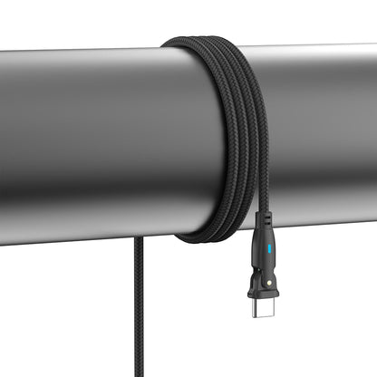 Câble de données et de charge USB-C - USB-C 3MK Hyper N Angled, 100W, 1m, Noir