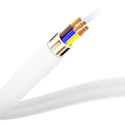 Câble de données et de charge USB-C - USB-C 3MK Hyper Silicone, 60W, 1m, Blanc