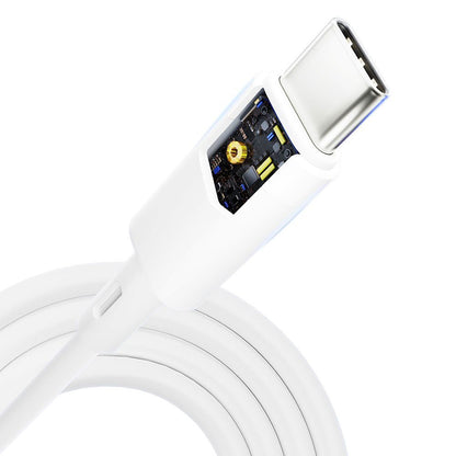 Câble de données et de charge USB-C - USB-C 3MK Hyper Silicone, 60W, 1m, Blanc